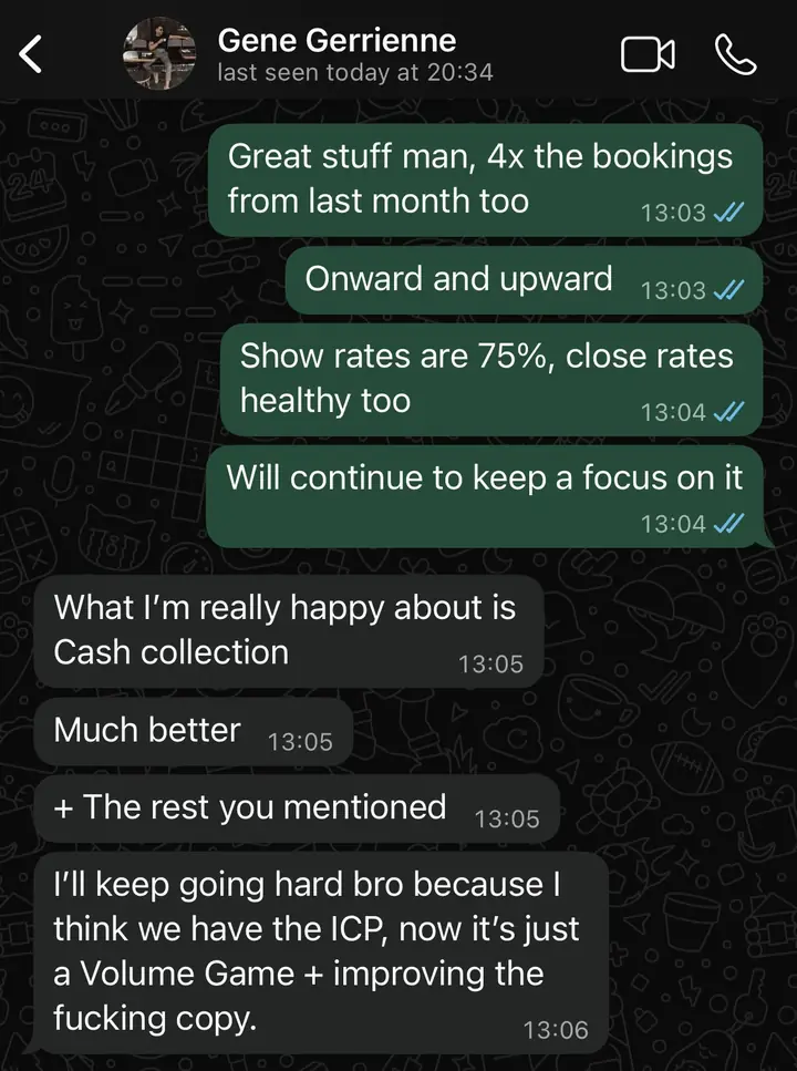 Client result screenshot
