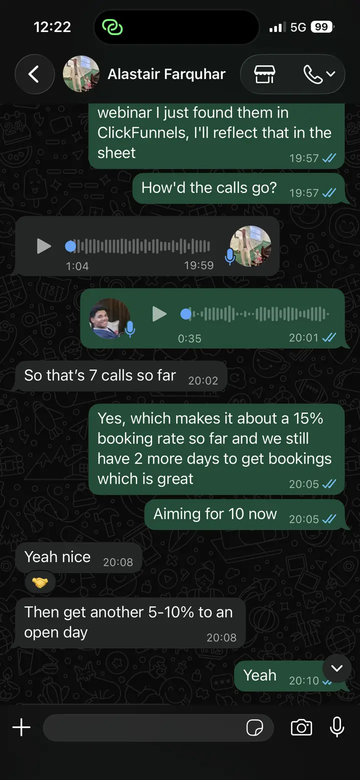 Client result screenshot