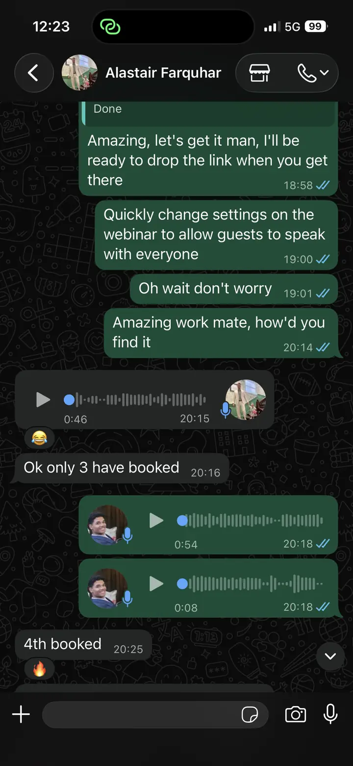 Client result screenshot