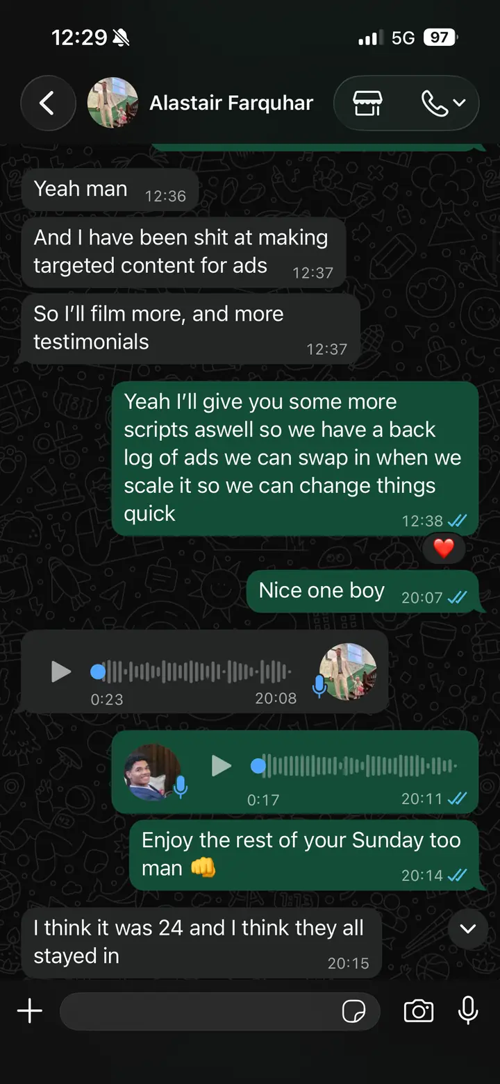 Client project screenshot