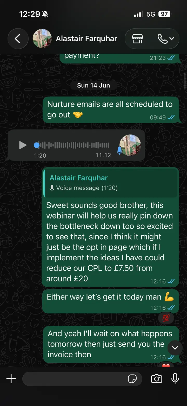 Client project screenshot