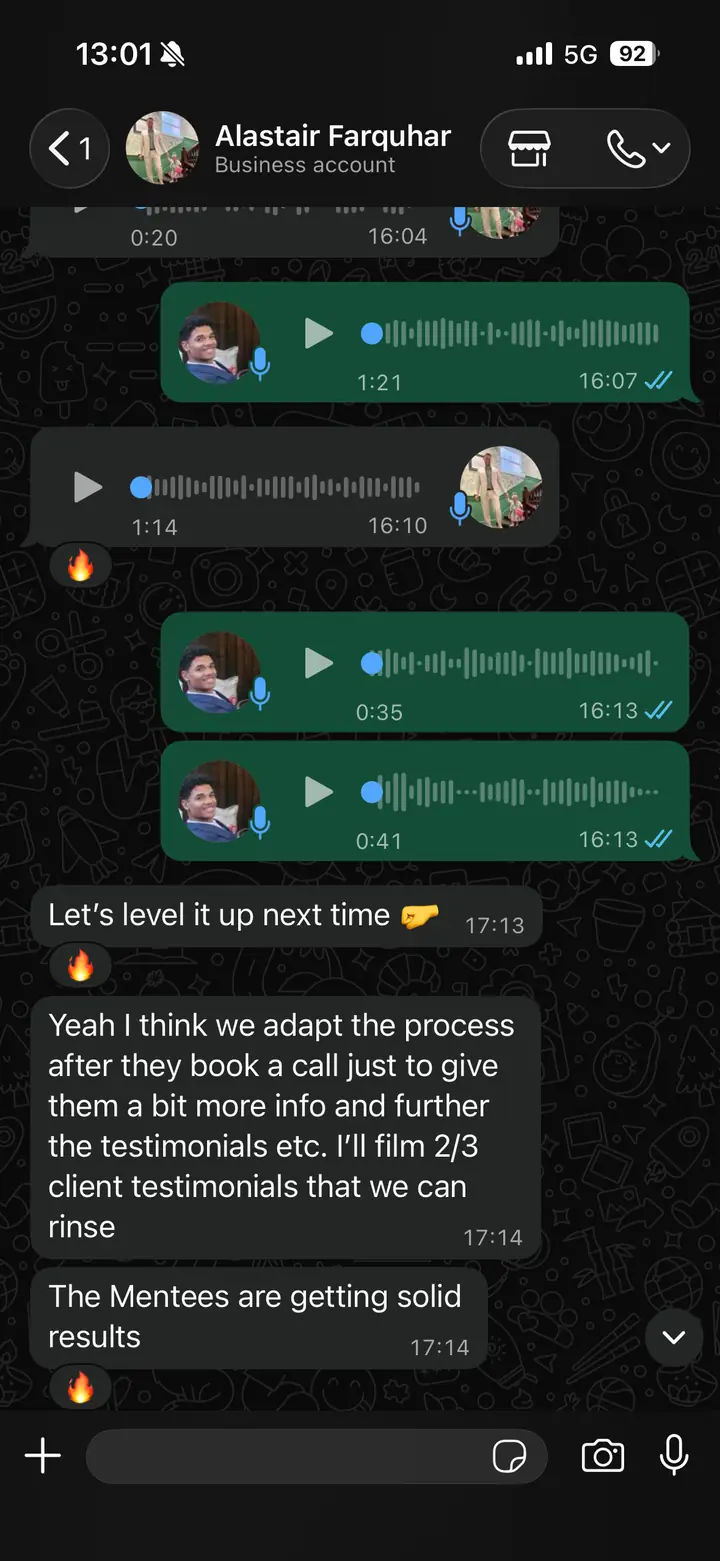 Client project screenshot