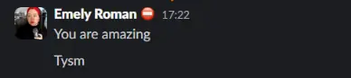 Client message screenshot