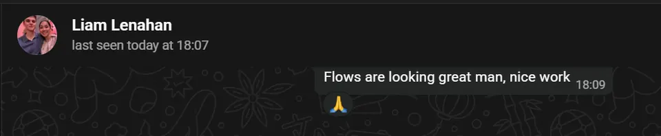 Client message screenshot