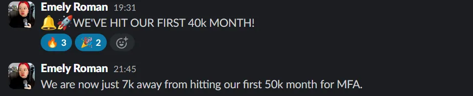 Client message screenshot